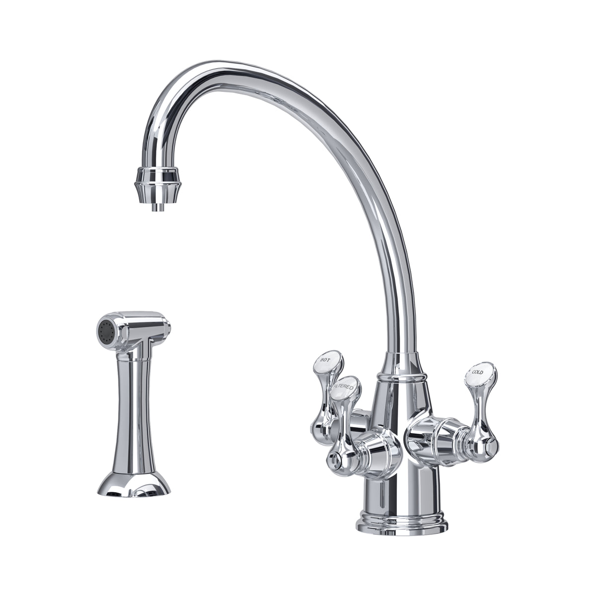Perrin & Rowe Etruscan Sink Mixer with Filtration and Rinse 1520 – Chrome