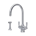 Perrin & Rowe Langbourn Sink Mixer with Filtration and Rinse (Two Lever) 1535 – Chrome