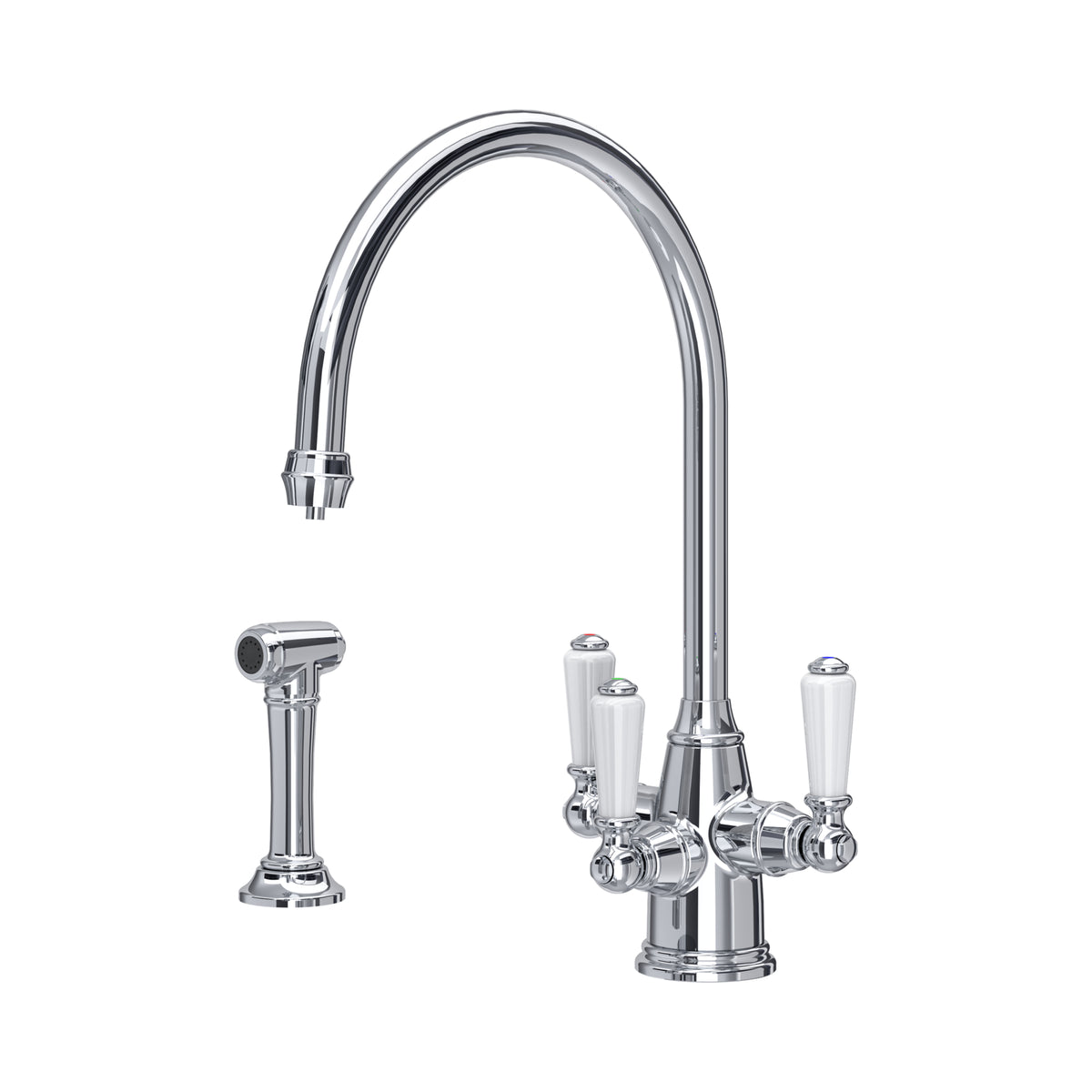 Perrin & Rowe Phoenician Sink Mixer with Filtration and Rinse 1560 – Chrome