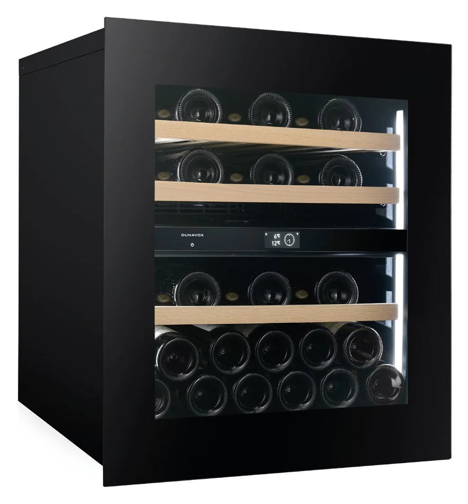 Dunavox Noble DVN-32.85DB.TO 32 bottle integrated wine fridge – Black