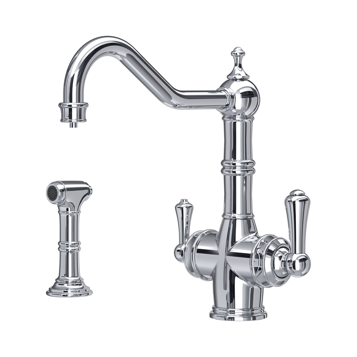 Perrin & Rowe Provence 3-in-1 Instant Hot Water Tap with Rinse 1770 – Chrome