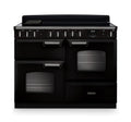 Rangemaster Classic Deluxe 110cm Induction Gloss Black with Chrome trim Range Cooker front view