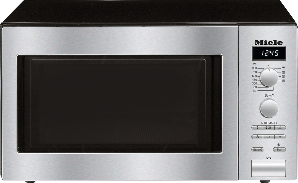 Miele M6012 Built-in Microwave in CleanSteel – front view