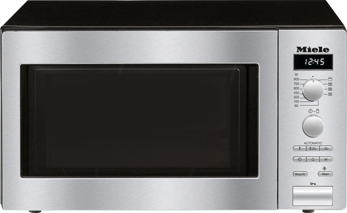 Miele M6012 Built-in Microwave in CleanSteel – front view