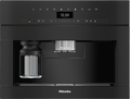 Miele CVA7440 Built-in Coffee Machine in Obsidian black — Miele CVA7440 Built-in Coffee Machine in Obsidian black — Miele CVA7440 Built-in Coffee Machine in Obsidian black — Miele CVA7440 Beverage preparation in Obsidian black — Factual image