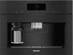 Miele CVA7845 Built-in Coffee Machine in Obsidian black — Miele CVA7845 Built-in Coffee Machine in Obsidian black — Miele CVA7845 Built-in Coffee Machine in Obsidian black — Miele CVA7845 Beverage preparation in Obsidian black — Factual image