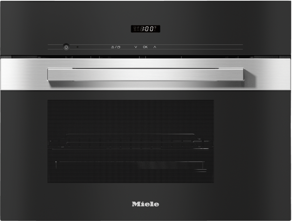 Miele DG2840 Steam Oven in CleanSteel – front view