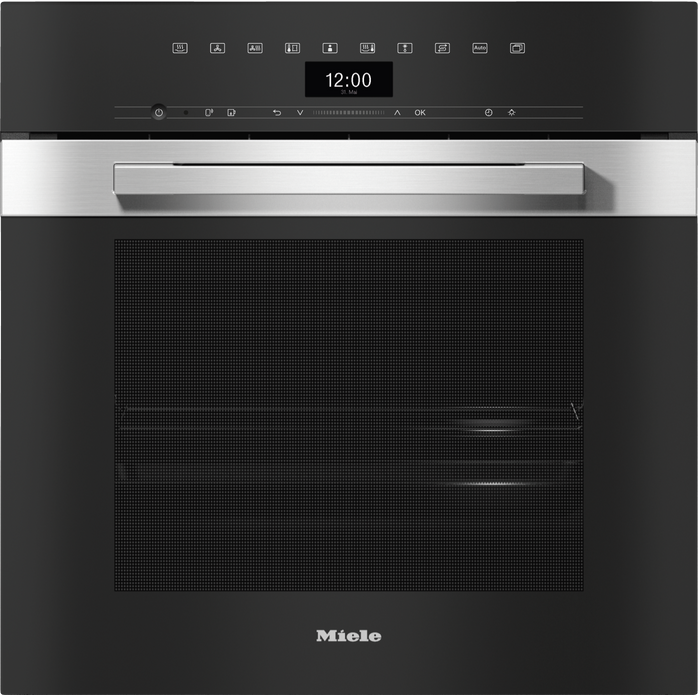 Miele DGC 7460 HC Pro Steam Microwave Oven in CleanSteel – front view