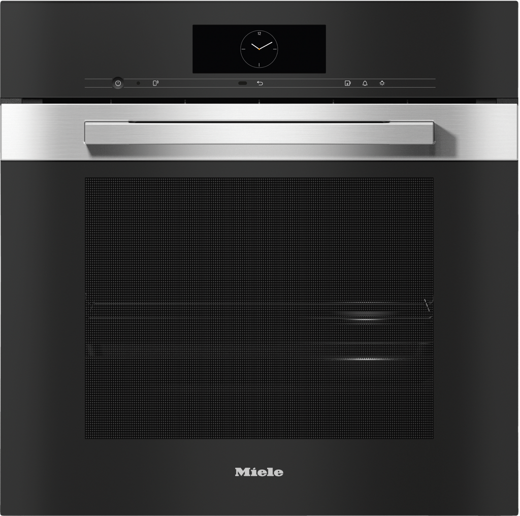 Miele DGC 7860 HC Pro Steam Microwave Oven in CleanSteel – front view