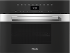 Miele DGM7440 Steam Microwave Oven in CleanSteel – front view