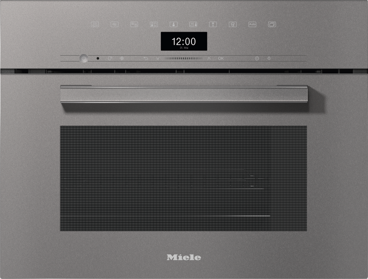 Miele DGM7440 Steam Microwave Oven in Graphite Grey — Miele DGM7440 Steam Microwave Oven in Graphite Grey — Miele DGM7440 Steam Microwave Oven in Graphite Grey — Miele DGM7440 Steam cookers in Graphite Grey — Factual image