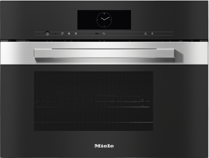 Miele DGM7840 Steam Microwave Oven in CleanSteel – front view