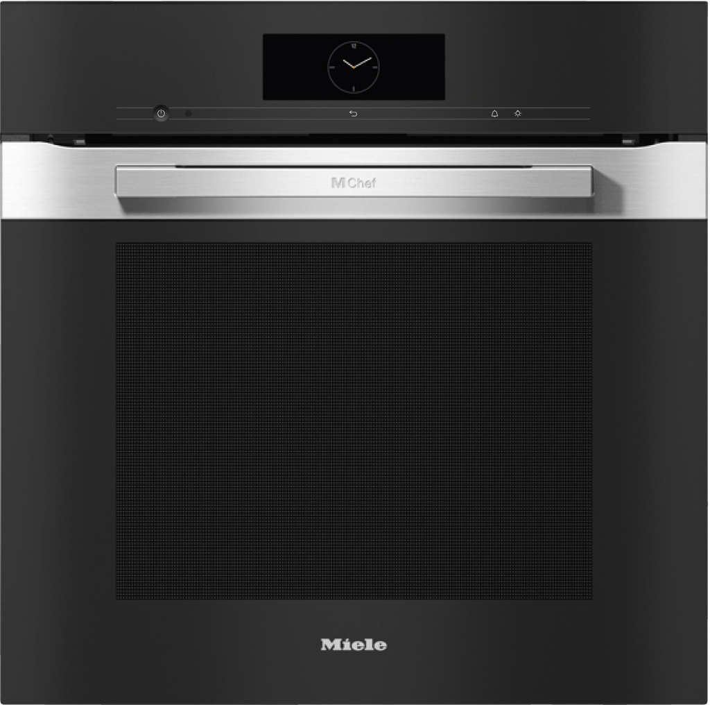 Miele DO7860 Single Oven in CleanSteel – front view