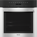 Miele H7164BP Single Oven in CleanSteel – front view