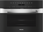 Miele H7240BM Combination Microwave Oven in CleanSteel – front view