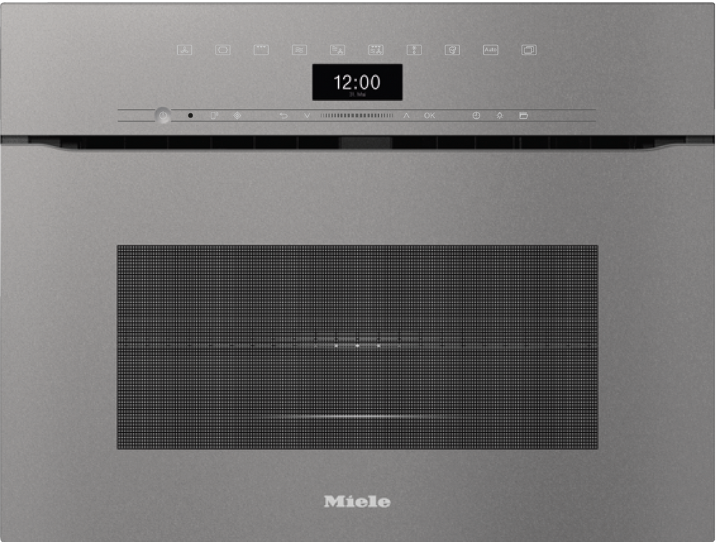 Miele H7440BMX Combination Microwave Oven in Graphite Grey — Miele H7440BMX Combination Microwave Oven in Graphite Grey — Miele H7440BMX Combination Microwave Oven in Graphite Grey — Miele H7440BMX 45cm Microwave Combination Ovens in Graphite Grey — 