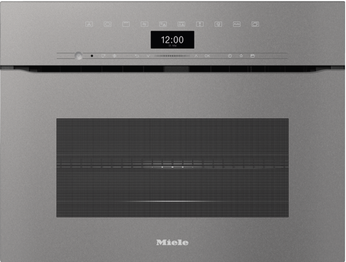 Miele H7440BMX Combination Microwave Oven in Graphite Grey — Miele H7440BMX Combination Microwave Oven in Graphite Grey — Miele H7440BMX Combination Microwave Oven in Graphite Grey — Miele H7440BMX 45cm Microwave Combination Ovens in Graphite Grey — 