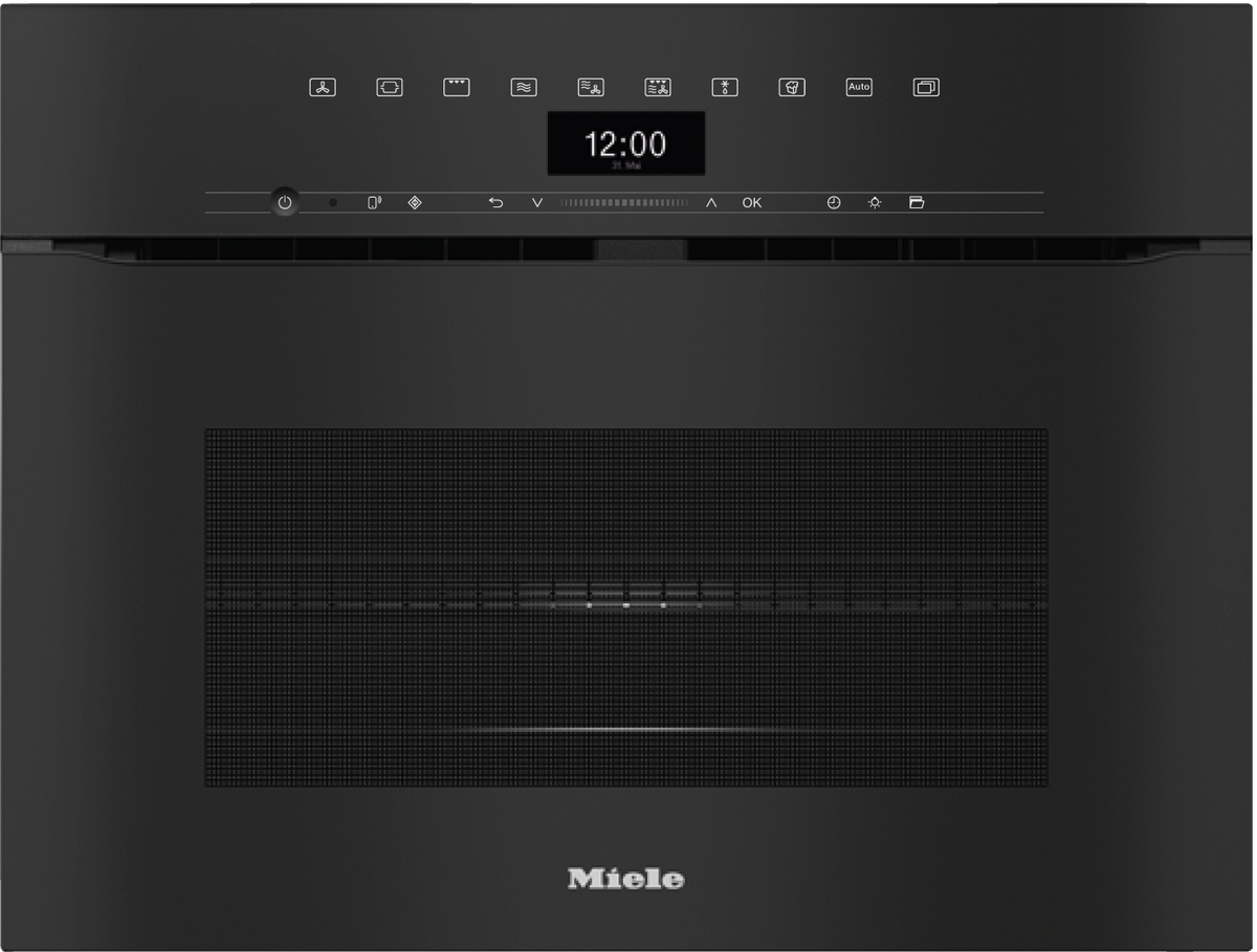 Miele H7440BMX Combination Microwave Oven in Obsidian Black — Miele H7440BMX Combination Microwave Oven in Obsidian Black — Miele H7440BMX Combination Microwave Oven in Obsidian Black — Miele H7440BMX 45cm Microwave Combination Ovens in Obsidian Blac