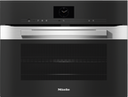 Miele H7640BM Combination Microwave Oven in CleanSteel – front view