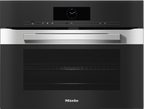 Miele H7840BM Combination Microwave Oven in CleanSteel – front view
