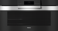 Miele H7890BP Compact Oven in CleanSteel – front view