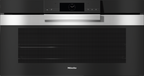 Miele H7890BP Compact Oven in CleanSteel – front view