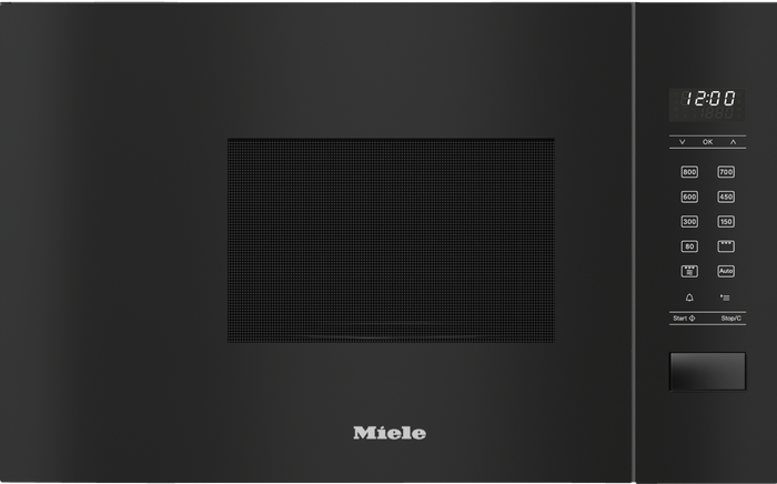 Miele M2234SC Built-in Microwave in Obsidian Black – front view