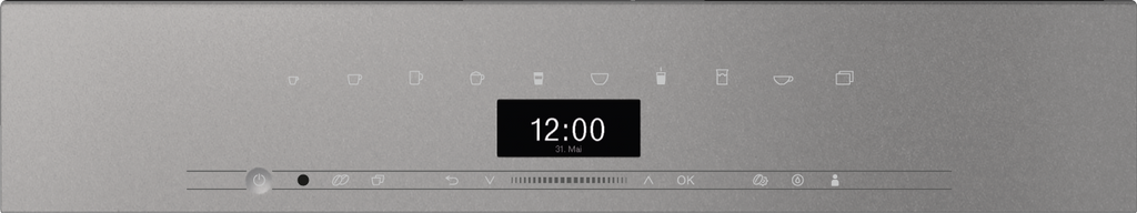 Miele CVA7440 Built-in Coffee Machine in Graphite grey — Miele CVA7440 Built-in Coffee Machine in Graphite grey — Miele CVA7440 Built-in Coffee Machine in Graphite grey — Miele CVA7440 Beverage preparation in Graphite grey — Control panel image