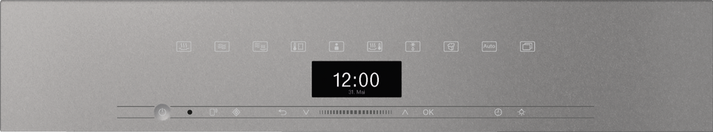 Miele DGM7440 Steam Microwave Oven in Graphite Grey — Miele DGM7440 Steam Microwave Oven in Graphite Grey — Miele DGM7440 Steam Microwave Oven in Graphite Grey — Miele DGM7440 Steam cookers in Graphite Grey — Control panel image