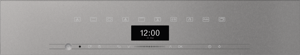 Miele H7464BP Single Oven in Graphite Grey — Miele H7464BP Single Oven in Graphite Grey — Miele H7464BP Single Oven in Graphite Grey — Miele H7464BP Ovens / Range cookers in Graphite Grey — Control panel image