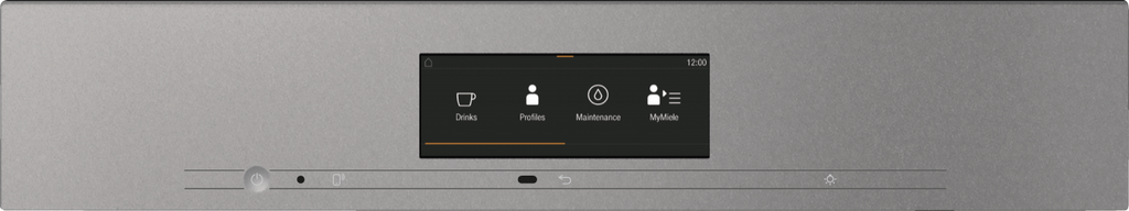 Miele CVA7845 Built-in Coffee Machine in Graphite grey — Miele CVA7845 Built-in Coffee Machine in Graphite grey — Miele CVA7845 Built-in Coffee Machine in Graphite grey — Miele CVA7845 Beverage preparation in Graphite grey — Control panel image
