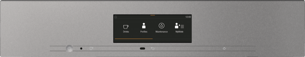 Miele CVA7845 Built-in Coffee Machine in Graphite grey — Miele CVA7845 Built-in Coffee Machine in Graphite grey — Miele CVA7845 Built-in Coffee Machine in Graphite grey — Miele CVA7845 Beverage preparation in Graphite grey — Control panel image