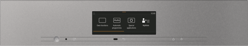 Miele H7860BP Single Oven in Graphite Grey — Miele H7860BP Single Oven in Graphite Grey — Miele H7860BP Single Oven in Graphite Grey — Miele H7860BP Ovens / Range cookers in Graphite Grey — Control panel image