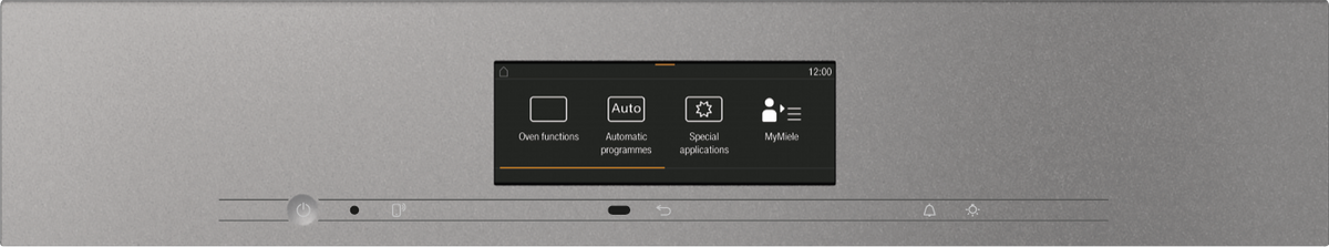 Miele H7860BP Single Oven in Graphite Grey — Miele H7860BP Single Oven in Graphite Grey — Miele H7860BP Single Oven in Graphite Grey — Miele H7860BP Ovens / Range cookers in Graphite Grey — Control panel image