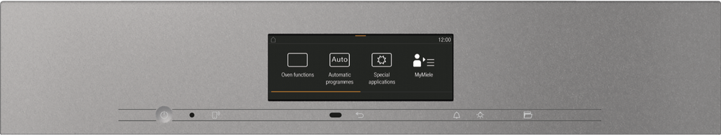 Miele H7860BPX Single Oven in Graphite Grey — Miele H7860BPX Single Oven in Graphite Grey — Miele H7860BPX Single Oven in Graphite Grey — Miele H7860BPX Ovens / Range cookers in Graphite Grey — Control panel image