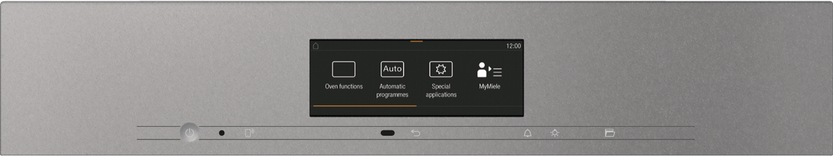 Miele H7860BPX Single Oven in Graphite Grey — Miele H7860BPX Single Oven in Graphite Grey — Miele H7860BPX Single Oven in Graphite Grey — Miele H7860BPX Ovens / Range cookers in Graphite Grey — Control panel image