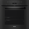 Miele H7260BP VitroLine Single Oven in Obsidian Black – front view