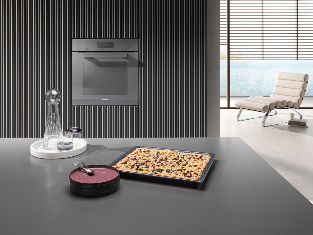 Miele H7860BP Single Oven in Graphite Grey — Miele H7860BP Single Oven in Graphite Grey — Miele H7860BP Single Oven in Graphite Grey — Miele H7860BP Ovens / Range cookers in Graphite Grey — Detailed image, Product image, In-situ shot