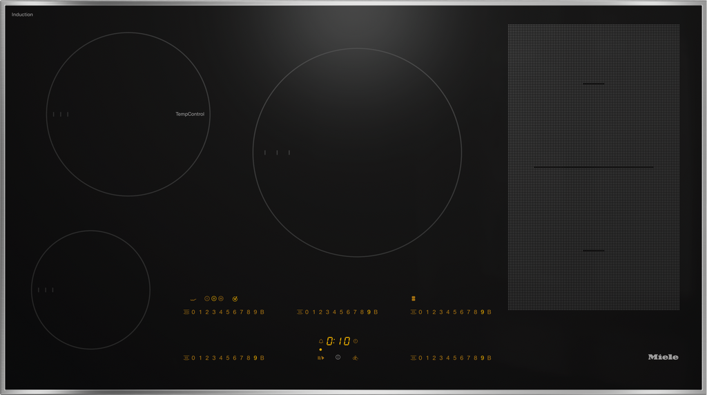 Miele KM 7699 FR Induction Hob in Ss Frame (Narrow) – front view