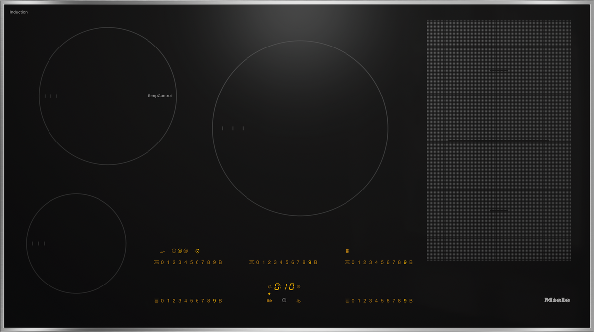 Miele KM 7699 FR Induction Hob in Ss Frame (Narrow) – front view