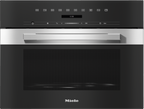 Miele M7240TC Built-in Microwave in CleanSteel – front view