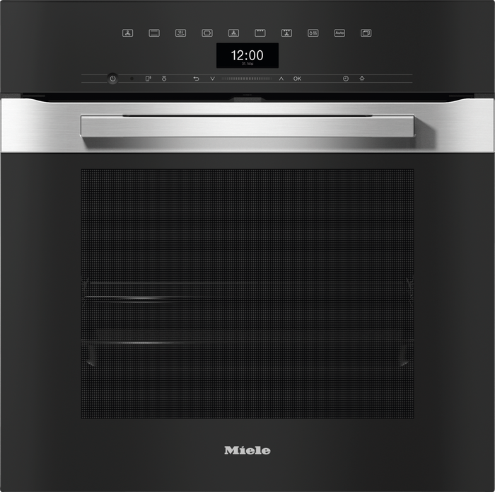 Miele DGC7450 Steam Microwave Oven in CleanSteel – front view