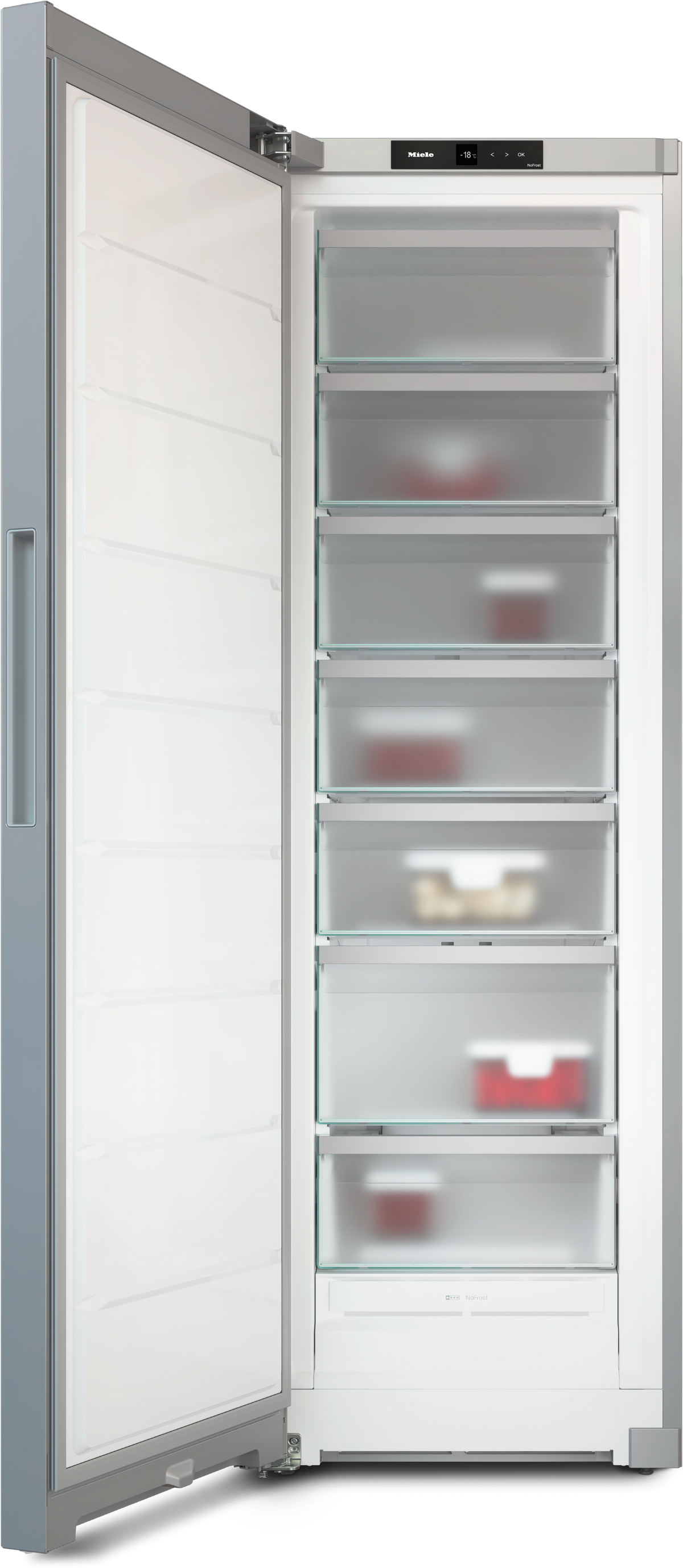 Miele FNS4382 D Freezer in el (silver) — Miele FNS4382 D Freezer in el (silver) — Miele FNS4382 D Freezer in el (silver) — Miele FNS4382 D Refrigeration in el (silver) — Factual image