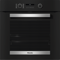 Miele H2465BP Single Oven in CleanSteel – front view