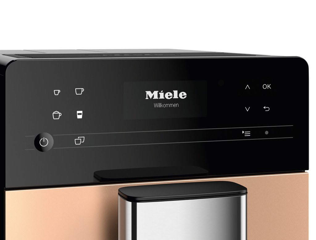 Miele CM5510 Freestanding Coffee Machine in Roségold PearlFinish — Miele CM5510 Freestanding Coffee Machine in Roségold PearlFinish — Miele CM5510 Freestanding Coffee Machine in Roségold PearlFinish — Miele CM5510 Beverage preparation in Roségold Pea