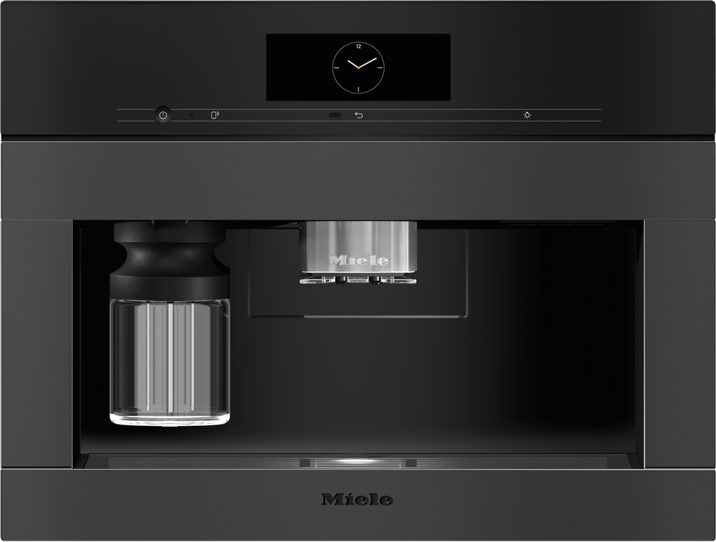 Miele CVA7845 Built-in Coffee Machine in Obsidian black matt — Miele CVA7845 Built-in Coffee Machine in Obsidian black matt — Miele CVA7845 Built-in Coffee Machine in Obsidian black matt — Miele CVA7845 Beverage preparation in Obsidian black matt — F