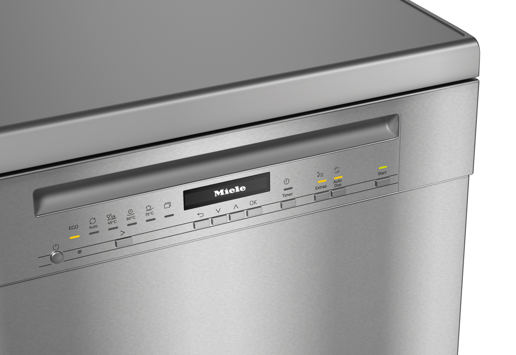 Miele G7040 SC Freestanding Dishwasher in CleanSteel — Miele G7040 SC Freestanding Dishwasher in CleanSteel — Miele G7040 SC Freestanding Dishwasher in CleanSteel — Miele G7040 SC Dishwashers in CleanSteel — Control panel image