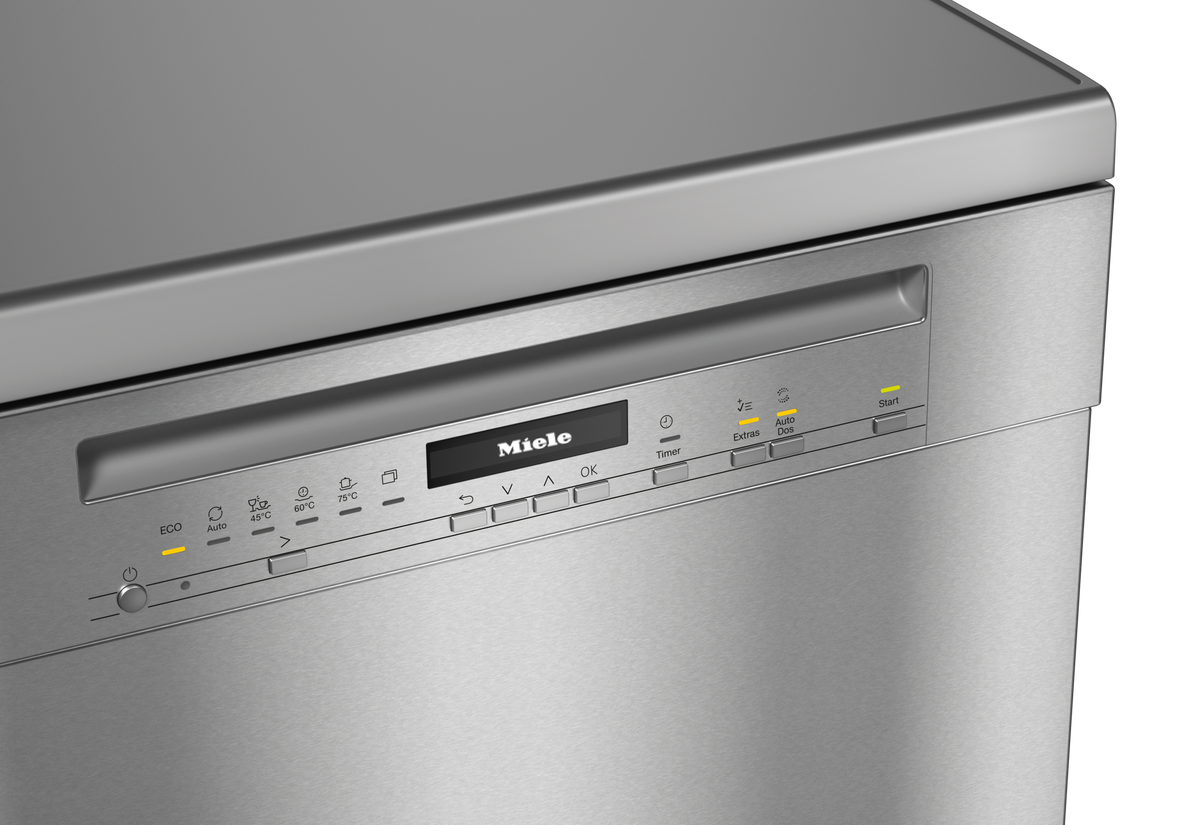 Miele G7040 SC Freestanding Dishwasher in CleanSteel — Miele G7040 SC Freestanding Dishwasher in CleanSteel — Miele G7040 SC Freestanding Dishwasher in CleanSteel — Miele G7040 SC Dishwashers in CleanSteel — Control panel image