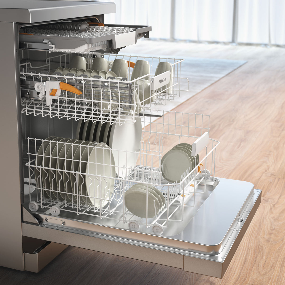 Miele G5811 SC Freestanding Dishwasher in CleanSteel — Miele G5811 SC Freestanding Dishwasher in CleanSteel — Miele G5811 SC Freestanding Dishwasher in CleanSteel — Miele G5811 SC Dishwashers in CleanSteel — Detailed image