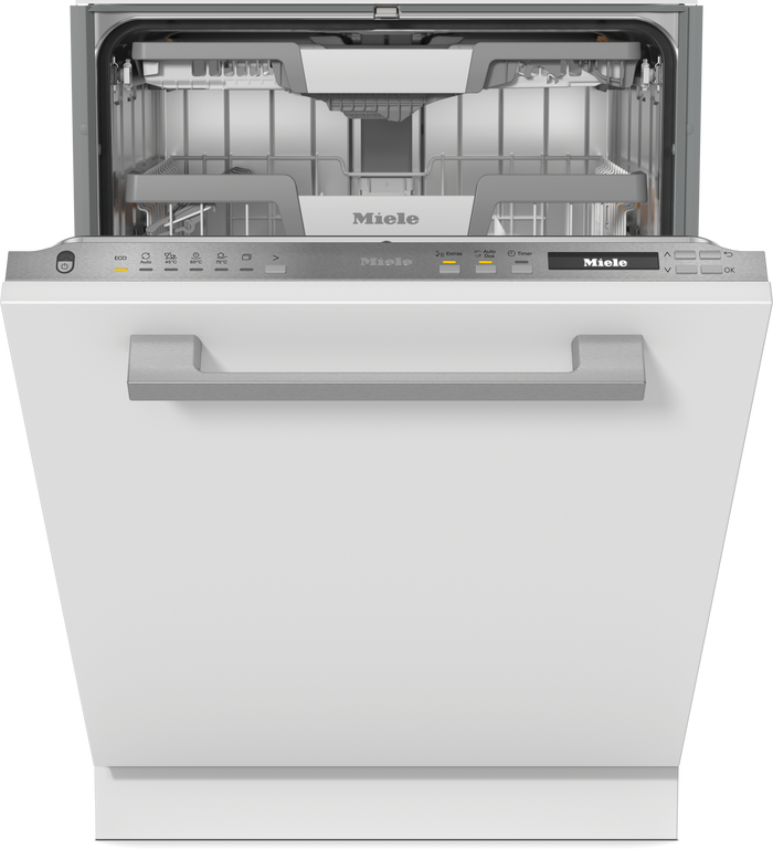 Miele G7085 SCVi XXL Integrated Dishwasher in Stainless Steel. – front view